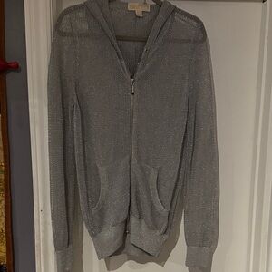 Michael Kors Silver Hooded Sweater